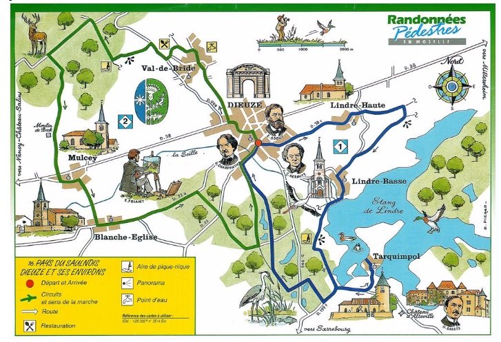 Carte des randonnées pédestres