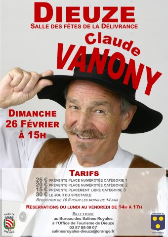 Claude Vanony en spectacle à Dieuze