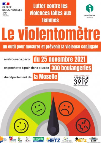 Pochettes à pain violentomètre pour lutter contre les violences faites aux femmes