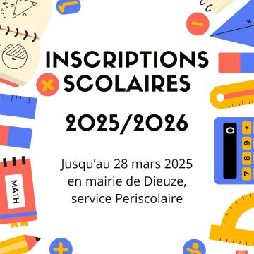 Inscriptions scolaires 2025/2026