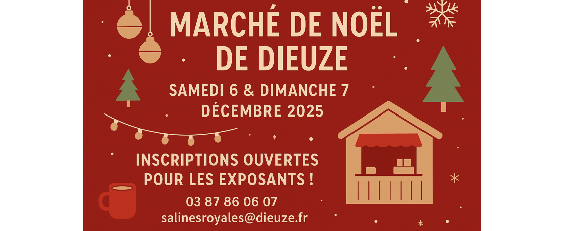 Inscriptions pour le Marché de Noël de Dieuze